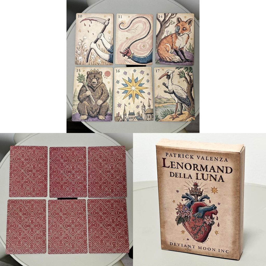 Deviant Moon Lenormand Card Deck With Doublesided Textured Paper For Tarot And Fortune Telling