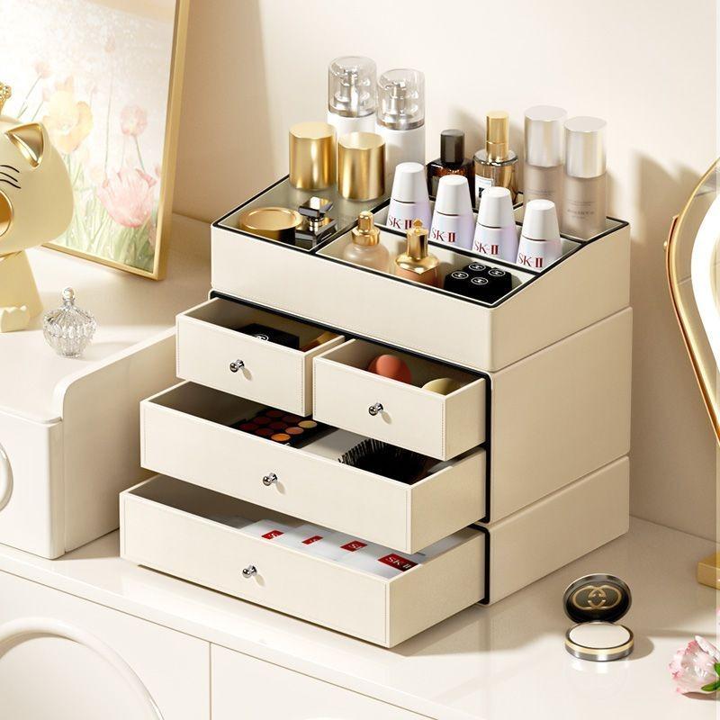 Makeup Organizer Box Division Desk Cosmetics Boxes Skincare Drawer Type Vanity Organization Box Dressing Table Storage Boxes