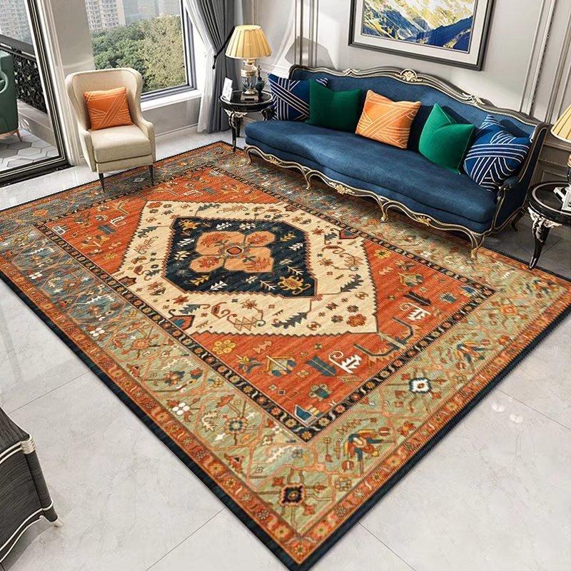 Retro Living Room Carpets Home Decor Bohemian Fashion Luxury Atmosphere Floral Abstract IG Soft Large Area Bedroom Polyester Rug