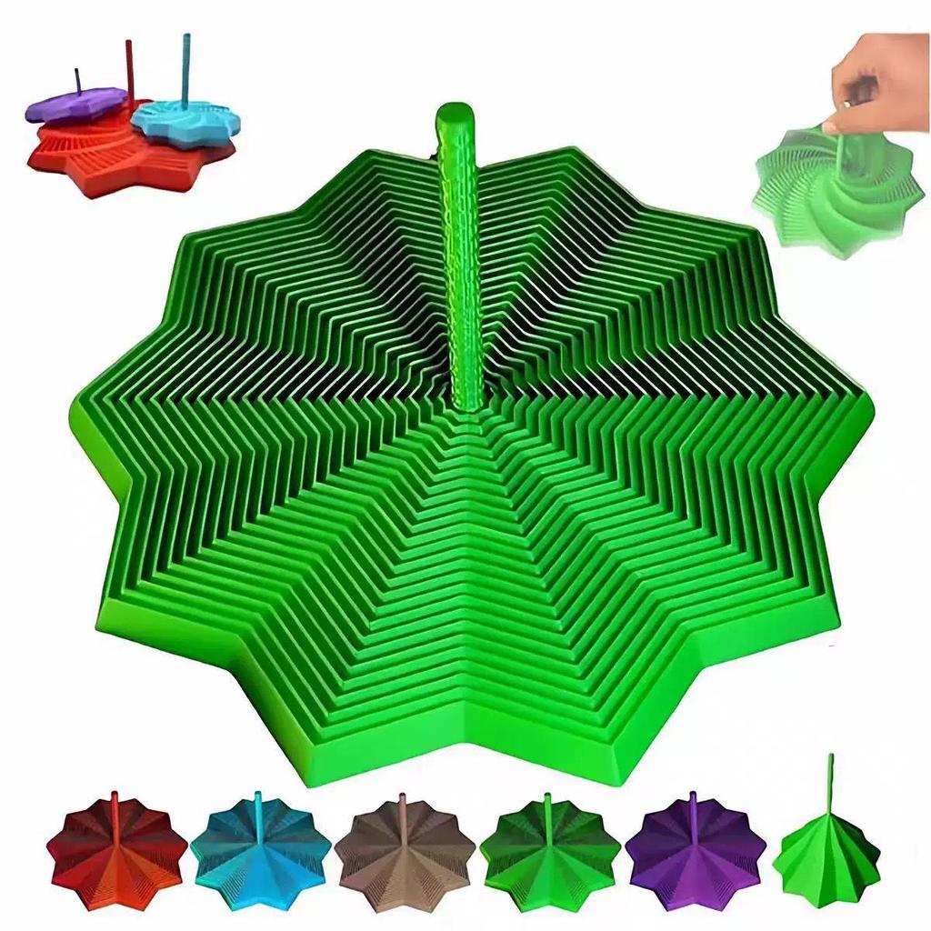 3D-gedruckter Radieschenturm Fidget Toy: Stressabbau und Optische Täuschung Polygonal Design mit Griff