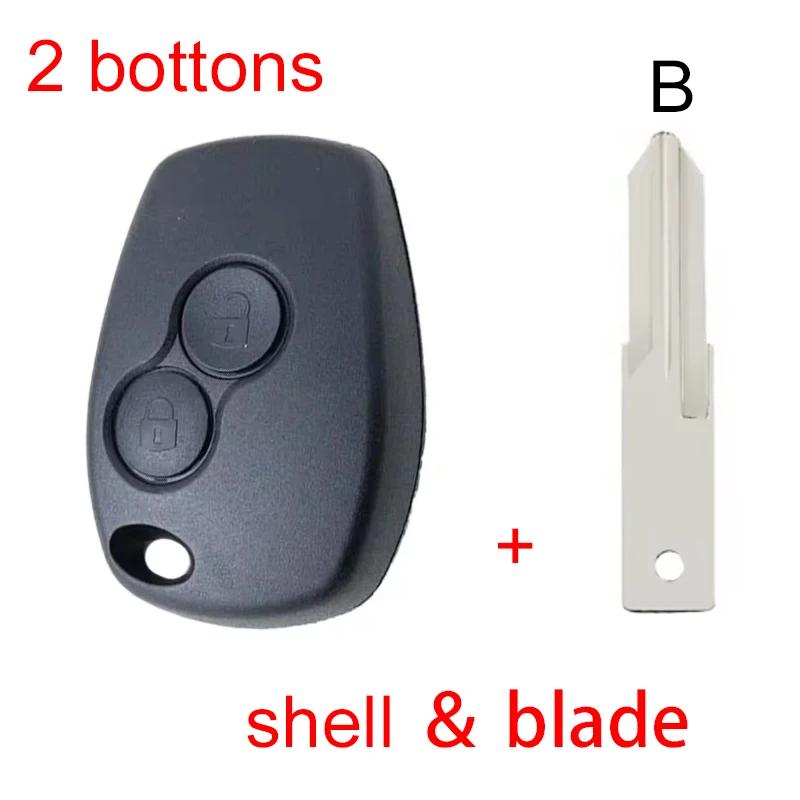 2 3 Bottons Car Key Fob Case Shell Housing For Renault Dacia Modus Clio 3 Twingo Kangoo Replacement Key Shell And Blade