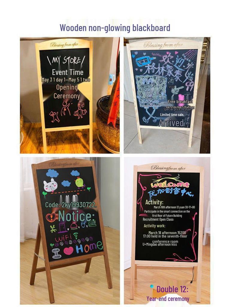 Zhao's LED Fluorescent Screen for Zheng Street Stall Advertising - Glowing Blackboard Sign for Night Markets