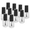 10pcs 5ml Professional Empty Nail Polish Glass Bottle with Brush Cap Funnel Mixing Balls