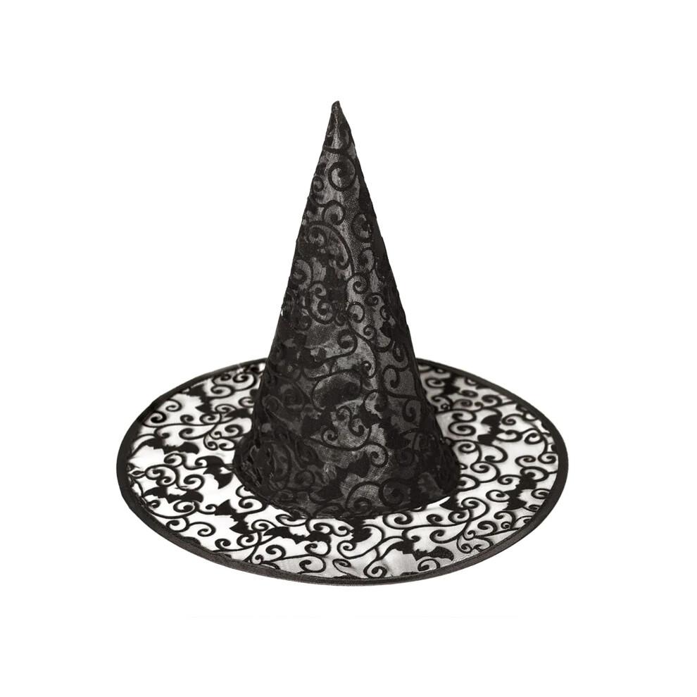 witch hat Kiara55 cm steel/polyester black one-size