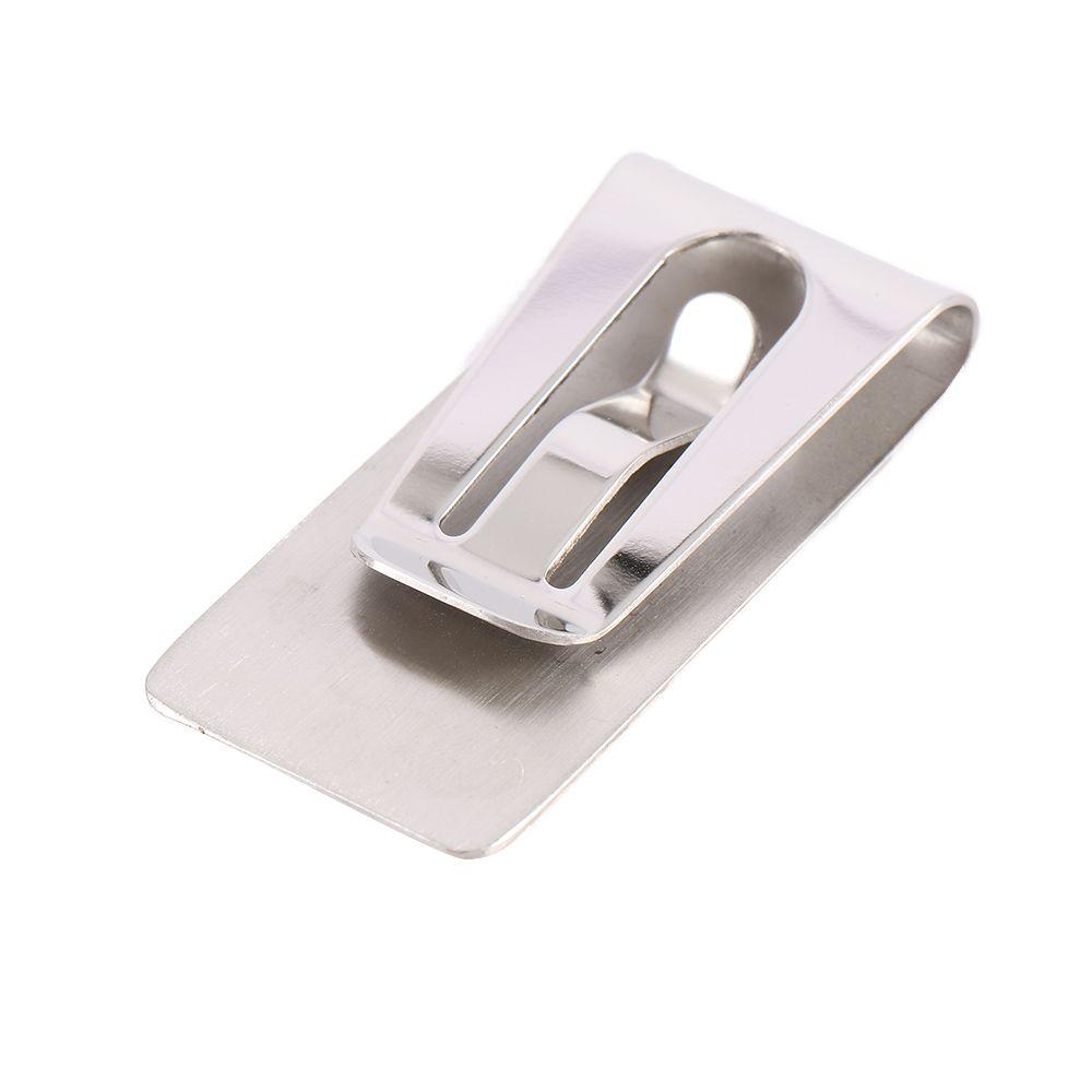 Business Card Holder Metal Clip Bill Clip Stainless Steel Money Clips Hollow Cash Holder ID Card