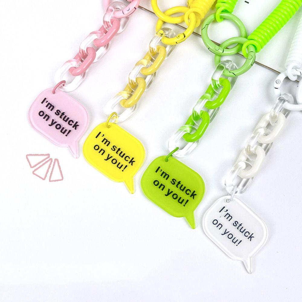 With Metal Clasp Springs Keyring Stretchy Stretchy Spiral Spring Coil  Luggage Tags