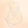 Shiny Zircon Tassel Beach Women Crossover Inner Cutout Body Chain Thin Chain
