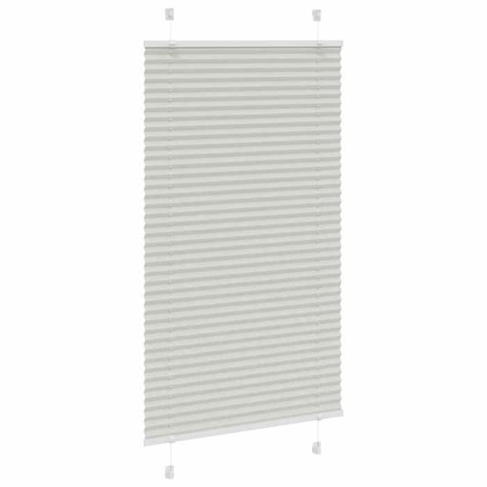 VidaXL Store plissé gris clair 75x100 cm largeur du tissu 74,4 cm, store plissé de fenêtre, store accordéon, store plissé de 4015325