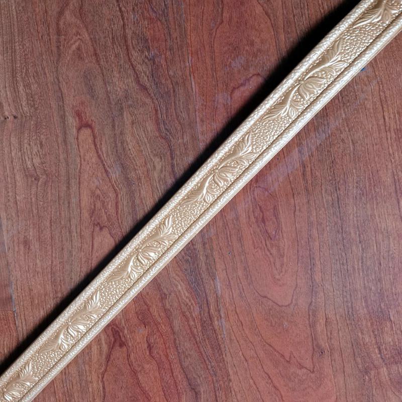 1Pc 2.3M 3D Self Adhesive Sticker Wall Trim Line Skirting Border Decor Household Living Room Diy Tv Background Stickers