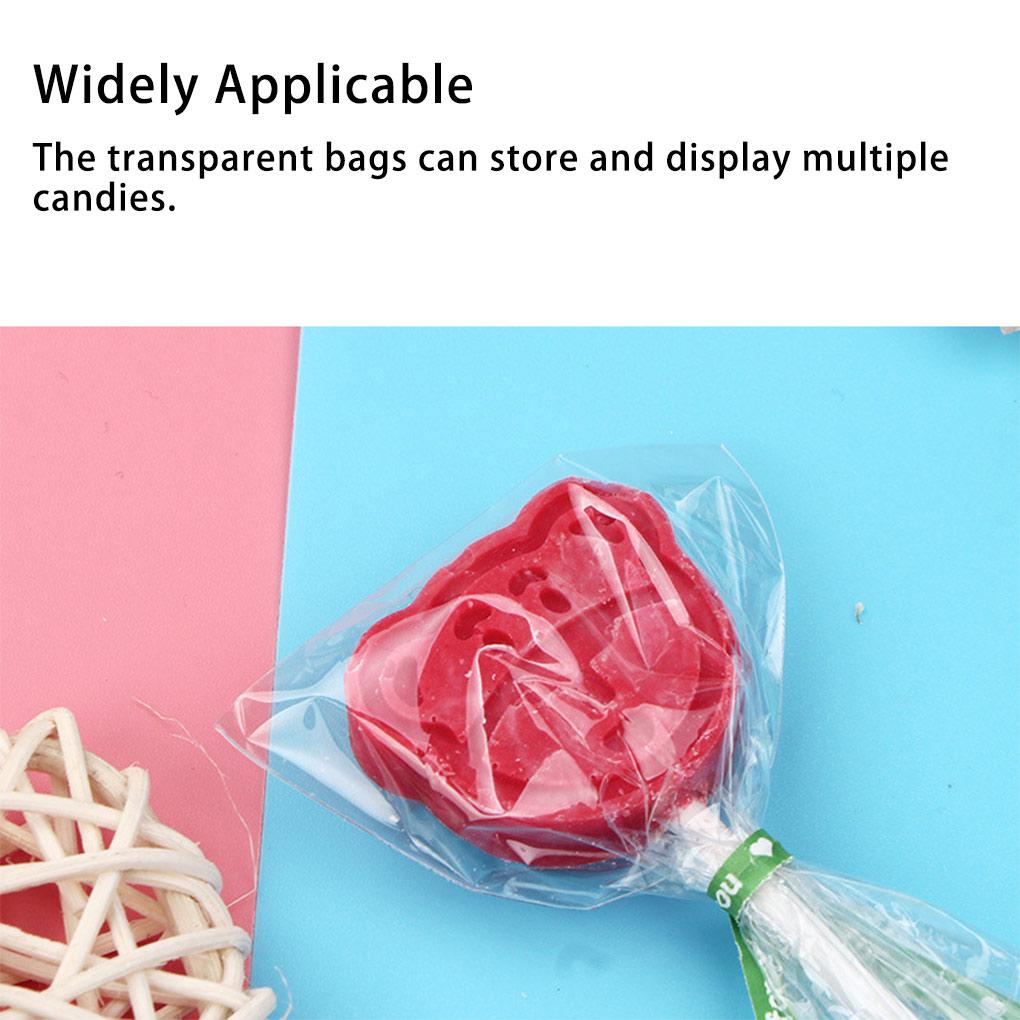 100 ks Průhledné sáčky na cukroví Plochý otevřený horní okraj OPP Celofánový obal na lízátka Dárkové balíčky na narozeninovou oslavu Ruční výroba DIY Čisté
