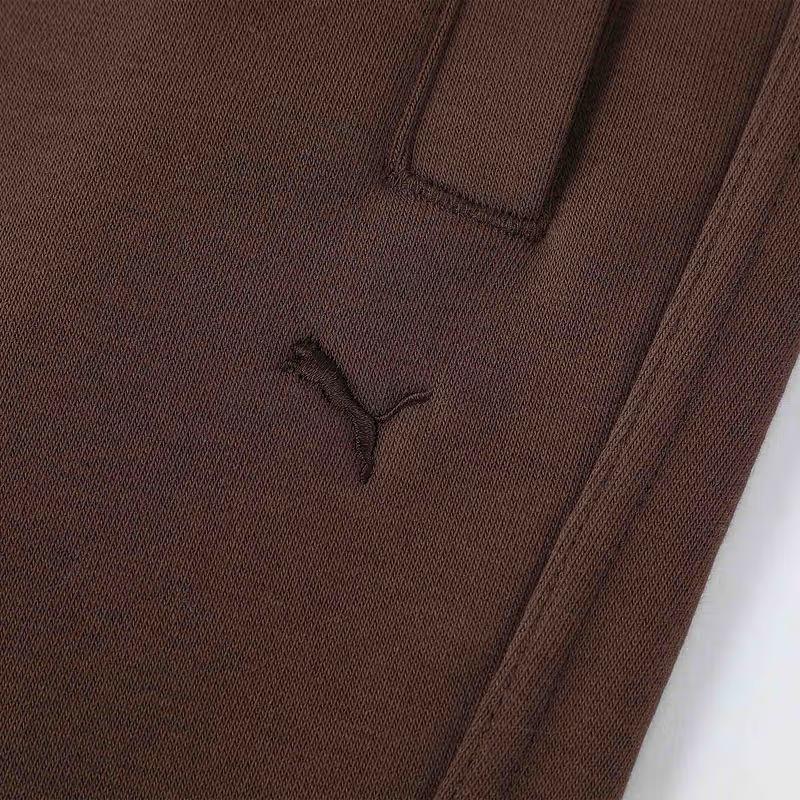 Puma Retrokint Reverie Pants Fleece Warm Soft Loose Casual Pants Men Pants Coffee-Brown 629606-65