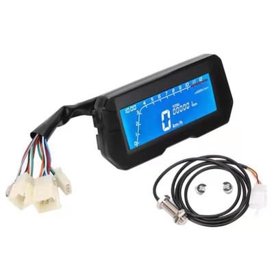 12000RPM Motorcycle LCD Speedometer Waterproof Universal 6 Gear Position Backlight Digital Electronic Tachometer for 1/2/4 Cylinders Meter
