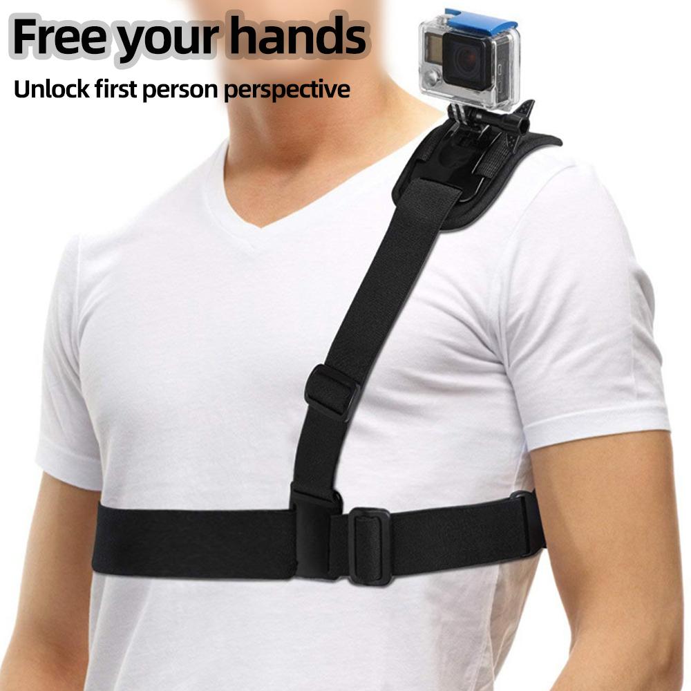 Shoulder Strap Mount for GoPro Hero 13 12 11 10 9 8, Adjustable Single Shoulder Harness First Person POV Mount for Action Caera