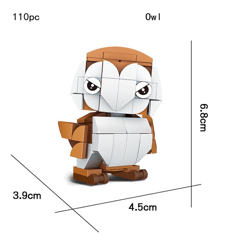 Creative Animal Koala Dog Kookaburra Penguin Flamingo Collie Sea Lions Raccoon Mini Figures Building Bricks Kid Block Toys