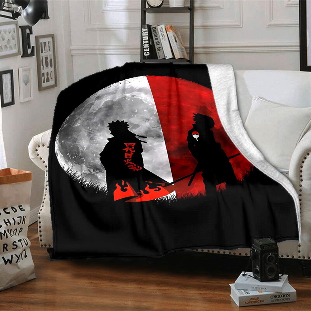 1pc Moonlight Silhouette Flannel Throw Blanket HD Printed Lightweight Soft Warm All Season Blanket for Sofa, Bed, Travel, Camping Machine Washable