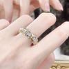 High Qulity Classic Sale Selling New 2023 Hot Brand Luxury Jewelry Rings For Women Wedding Cross X Engagement Party Classic Gift