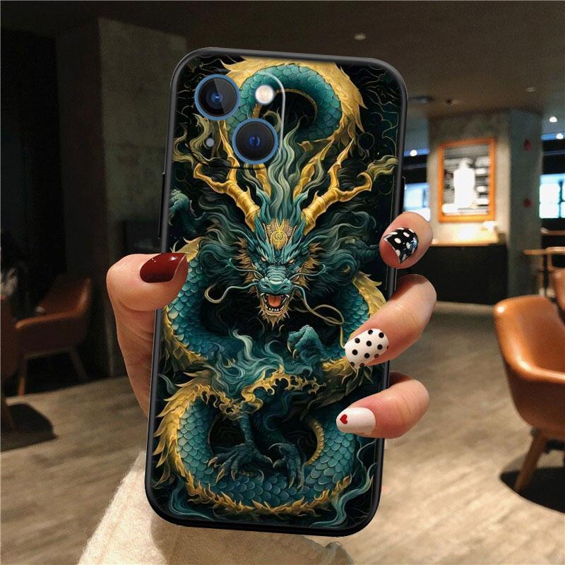 IK23 Chinese Dragon New High-End Shell Phone Case for iPhone SE X XS XR 16E 17 11 Pro Max 8 7 6 6s Plus Air