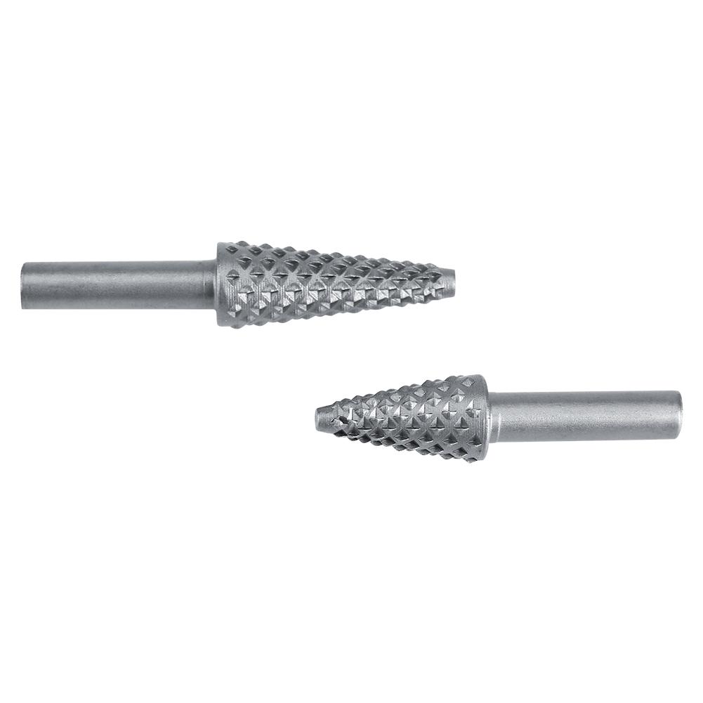5Pcs Hard Alloy Rotary Burr Rasp File Set 6.3mm Shank Wood Carving Drill Bits