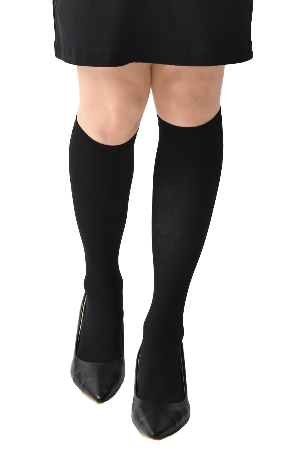 

JANJAM Носки больших размеров с градуированной компрессией Легкие хлопковые Сделано летом Размеры Женские до колена Дизайн, Смесь, Япония, Чулочно-носочные изделия, Черный, чёрный