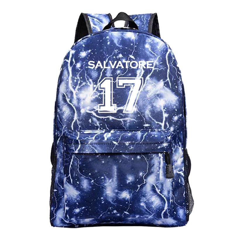 Vampire Diaries Peripheral Elementary and Secondary School Bags Grades 3-6 Casual Backpacks