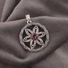 Rhodolite Gemstone Jewelry, Handmade Silver Pendant, 925 Solid Sterling Silver Pendant For Mother's Gift