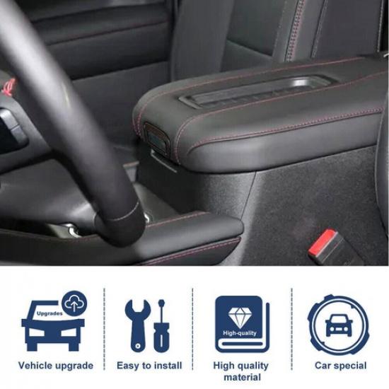 Center Armrest Box Switch Button Knob Cover For SuburbanYUKON +Carbon Fiber