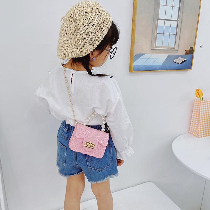 Fashionable Childrens Mini Pearl Handbag Waterproof And Lightweight For Daily Use