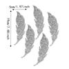 5pcs Iron On Rhinestone Patches Silver Leaves Pattern Patches Iron On Patches  For DIY Crafts