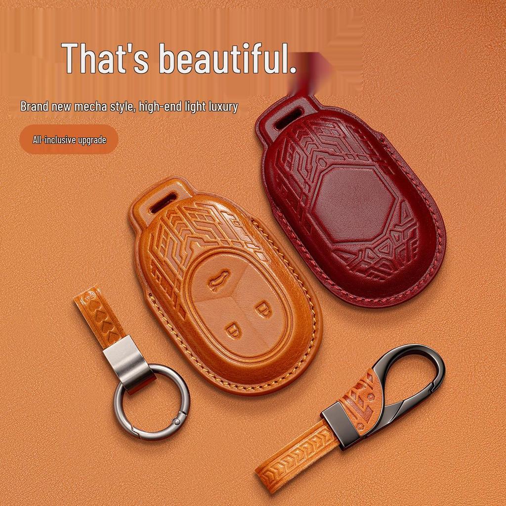 Premium Leather Key Cover for Nio ES6/ET5/EC6/ES8/ET7/ES7/EC7 Models