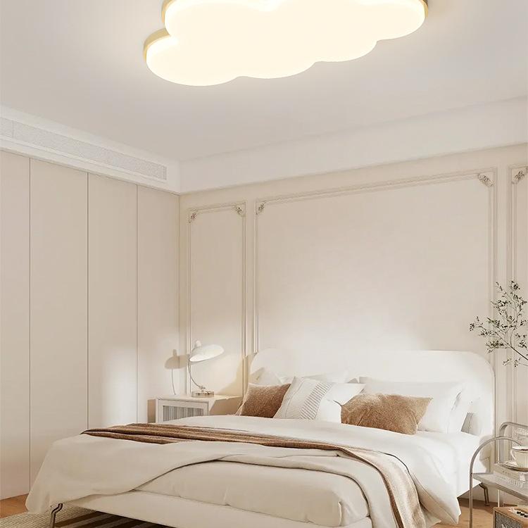 Cream Style Modern Minimalist Full Spectrum Ceiling Light for Eye-Protection In Children's Room and Master Bedroom