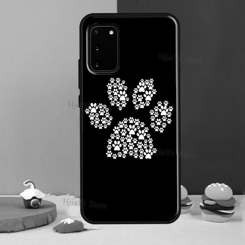 Dog Foot Print Paw Colorful Pattern For Samsung Galaxy S21 S22 Ultra S20 FE Note 20 Ultra S8 S9 S10 Note 10 Plus Phone Case
