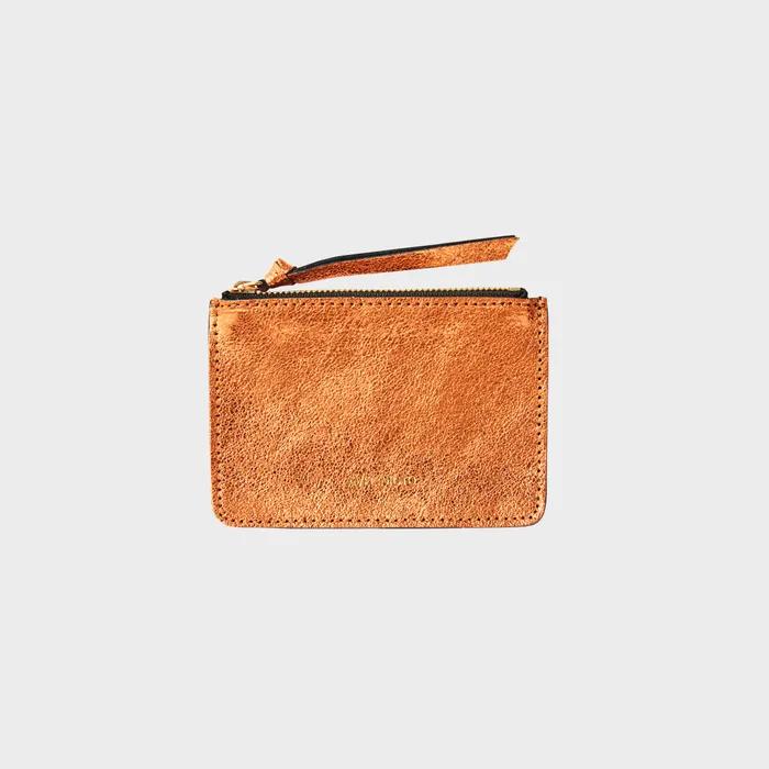 Emma Card Coin Purse Orange Foil