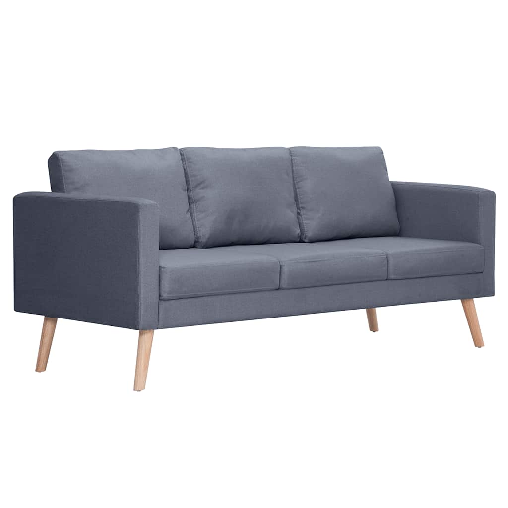 3 Seater Fabric Sofa In Dark Grey