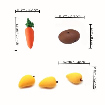 10Pcs Miniatura Alimentos Argila Legumes e Frutas 1:12 acessórios para casa de bonecas brinquedo de cozinha brinquedo de faz de conta brinquedo pré-escolar para meninos e meninas