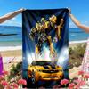 Robot Print Beach Towel, Versatile Lightweight Absorbent Beach Towel for Pool Surf Yoga Bathroom, Perfect Birthday Holiday Gift
