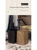 Retro Style Faux Wood Grain Large Capacity Trash Can for Home and Hotel Use