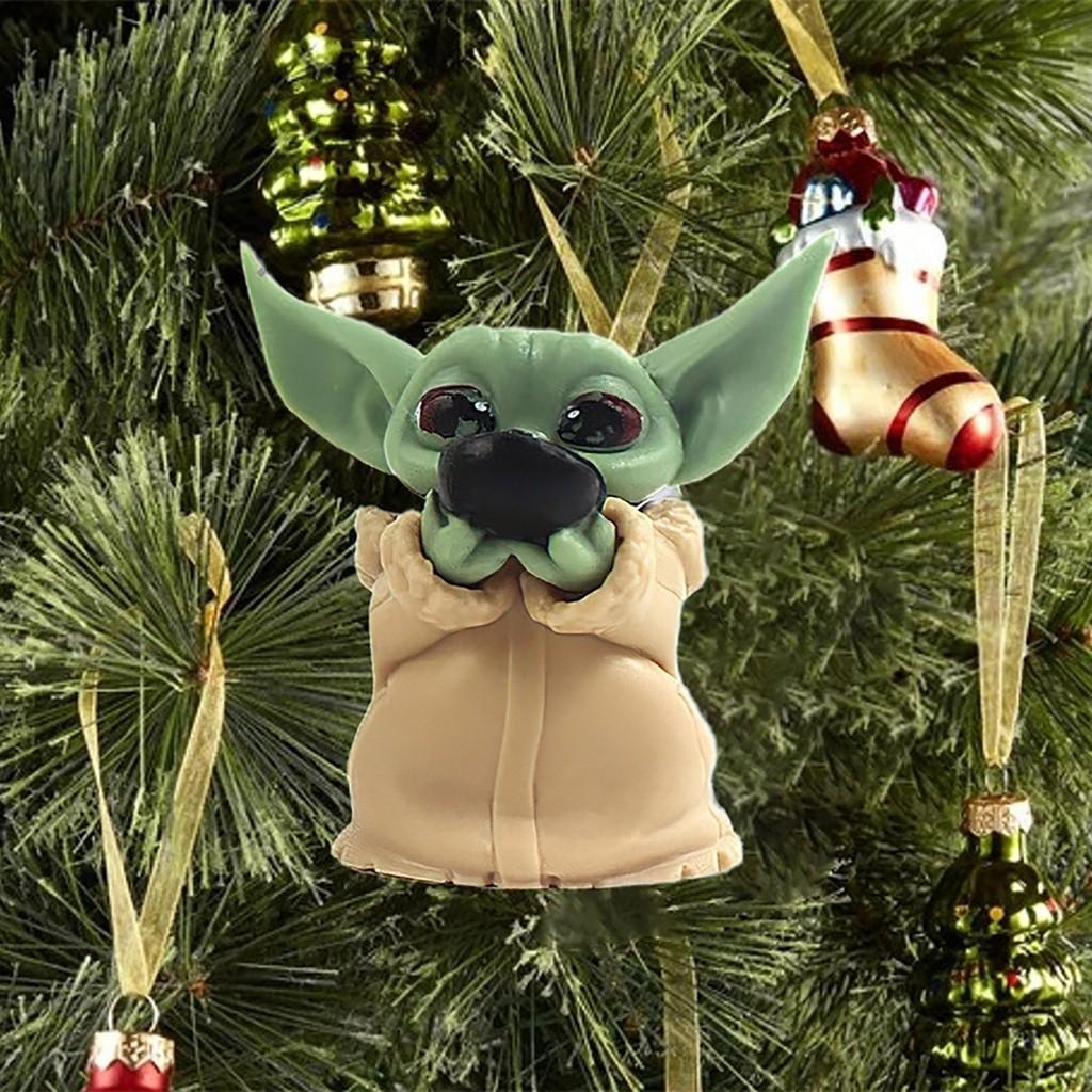 Baby Adorable Cartoon Yoda Santa Holiday Decoration Perfect For Trees Christmas