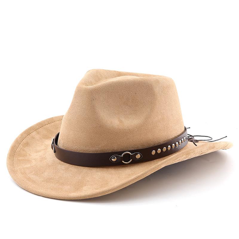 Suede Curled Brim Denim Hat for Men and Women - Ethnic Style Fedora Jazz Hat