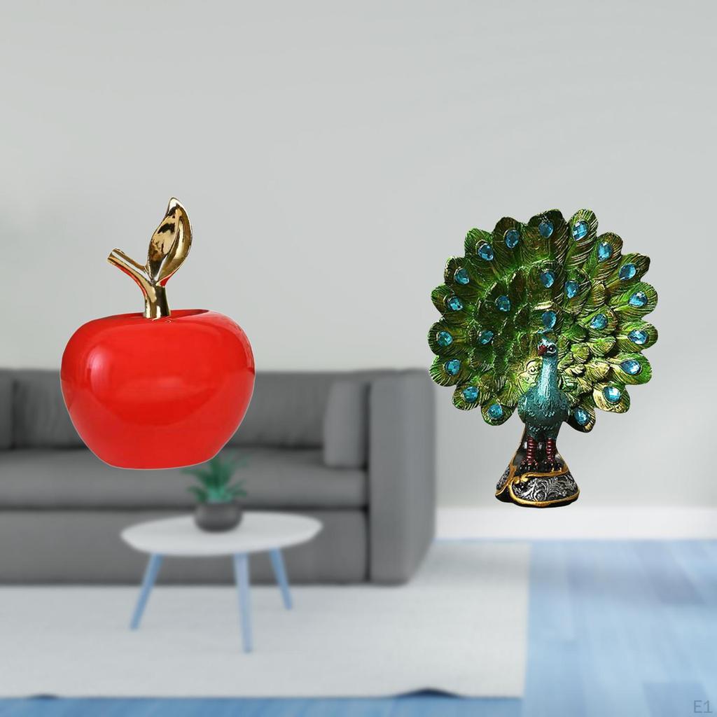 Ceramic Fruit And Animal Sculpture Collection Elegant Tabletop Ornament for Home Office Living Room