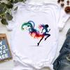 Colorful Running Girl Printed T Shirt Unisex Clothes 2024 Summer Fashion Tops Tee Shirt Femme Love Sports Tshirt Female