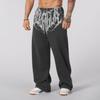 New-style, Trendy, Large-print Cotton Outdoor, Sports, Fitness and Casual Loose-fit Straight-leg Trousers