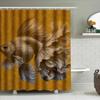 Gold Fish Shower Curtain Bathroom Decor, Luxurious Vintage Style Wall Hanging For Home Decoration, Orange Color