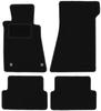 Black Velour Floor Mats For: Mercedes SL R107 with Catalytic Converter Coupe, Cabrio (1985-1989)