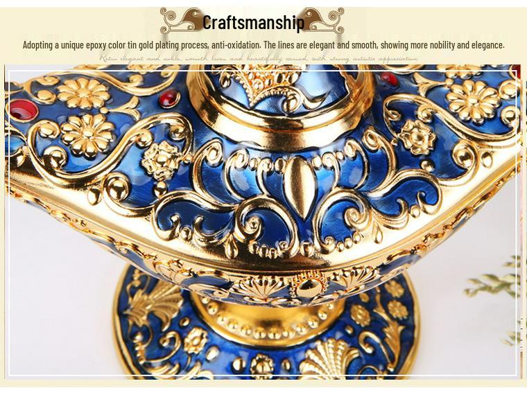 Aladdins Retro Europäischer Stil Blech Wunschlampe Ornament
