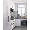 6pack 6'' Cabinet Pulls Matte Black Stainless Steel Kitchen Cabinet Handles Drawer Pulls 6”Length, 4” Hole Center