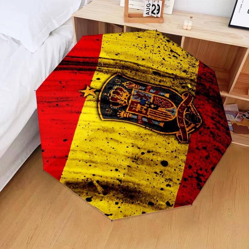 1PC Spain FC Crest Printed Umbrella Folding umbrella, automatic umbrella 8-Frame for Travel, camping Fan gifts Christmas Gifts