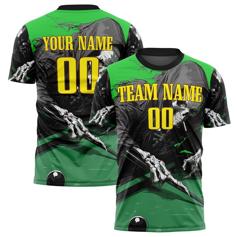 Customized Team Name Number Name Football T-shirts Custom DIY Skull Graphic Sports T Shirt Loose  Team Uniforms Tops