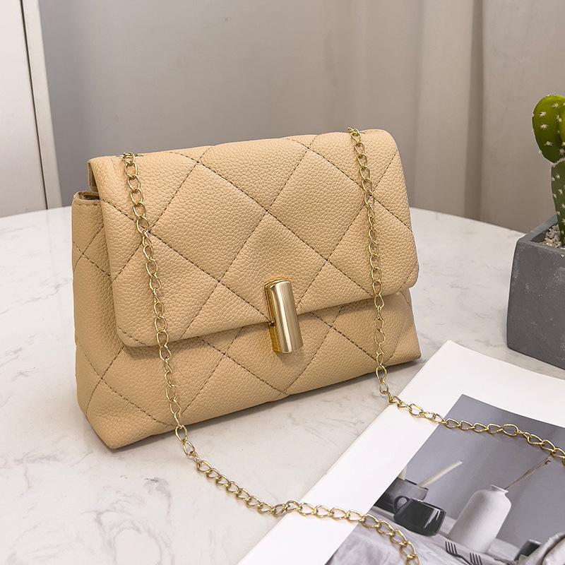 Lychee Pattern Small Square Bag 2025ladies Bags Women's Bag Wholesale Chain Bag Versatile Messenger Bag