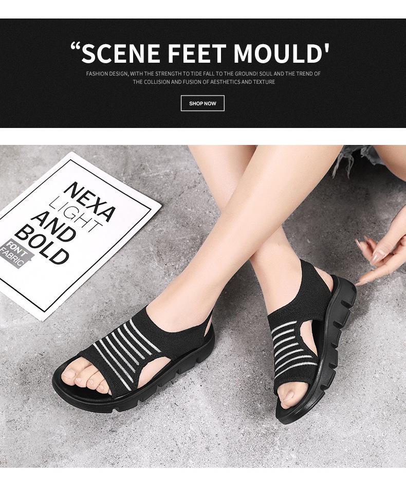 Women's Summer Breathable Hollow Sandals - Soft Sole, Comfortable Mom Shoes