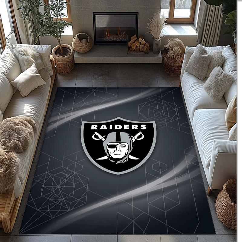 Las Vegas Raiders Crystal Velvet Carpet Soft Anti?Slip Floor Mat Comfortable Home Living Room Bedroom Decor Rug